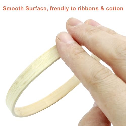 Hitefu 6 Packs 4 Inch Bamboo Floral Hoop Rings(10cm) - style: 4 In (10 cm)