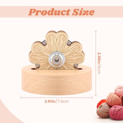 Daisy Thread Cutter, Thread Cutter Blade Tool for Sewing with Flower Shape Solid Wooden Sewing Tools, Yarn Cutters Thre-ads Cutting To-ols Quilting Supplies for Sewin-g Seam