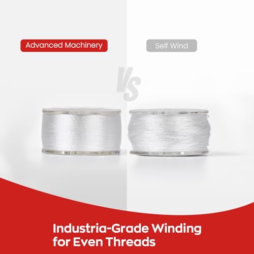 Poolin Size L Magsnap Prewound Bobbins for Multi-Needle Embroidery Machine - color: White 70D 144PCS