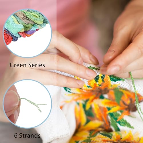 FREEBLOSS 8 Pcs Sashiko Thread Sashiko Skein 8 * 20 M Pure Cotton Embroidery Thread Japanese Sewing Threads Quilting & Embroidery Sewing Kit Supplies 8 Green Mixed Colors - color: Green