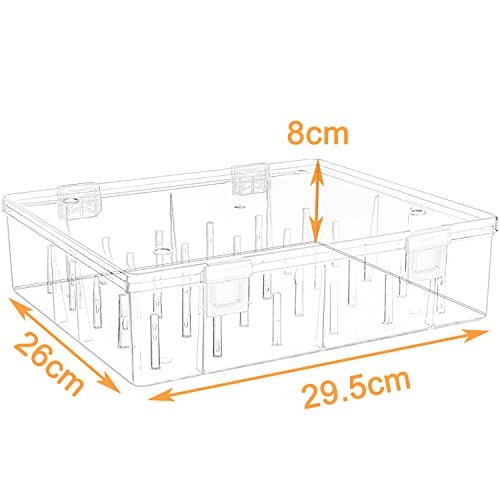 New brothread Pack of 2x30 Spools Tall and Clear Storage Box Organizer - size: 2X30