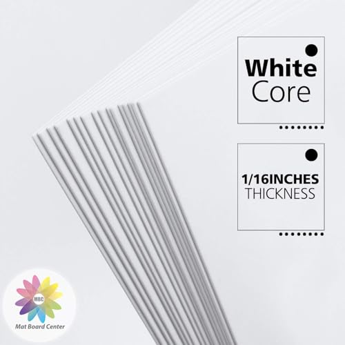 Mat Board Center 10 Pack Uncut Mat Boards, 8x8 White Matboards - size: 8x8