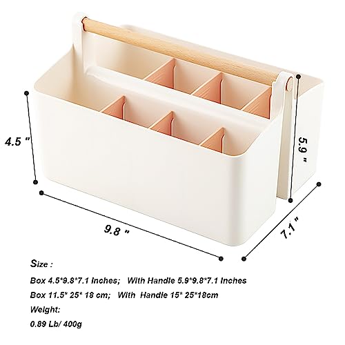 2 Pack Art Supply Caddy Organizer with Handle,Colored Pencil Holder Markers - color: Pink Divider