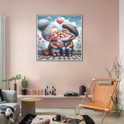 Grandparents Stamped Cross Stitch Kits for Beginners Adults, Dimensions Needlepoint Art Crafts,Counted Cross Stitch Kits Embroidery Kits for Beginners Adults for Home Decor 13.8X13.8inch - color: Cross Stitch-1011-7
