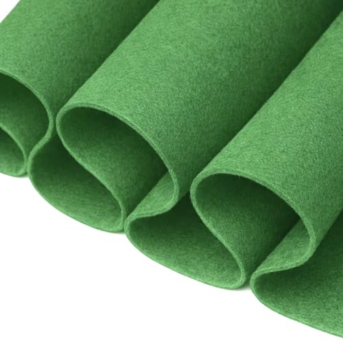 FabricLA Felt Fabric 72" Wide 1.6mm Thick Acrylic Felt by The Yard - Soft Felt Fabric for DIY Crafts Sewing School Projects Wall Decor & Accessories - Green, 10 Yard - color: Green, size: 10 Yard