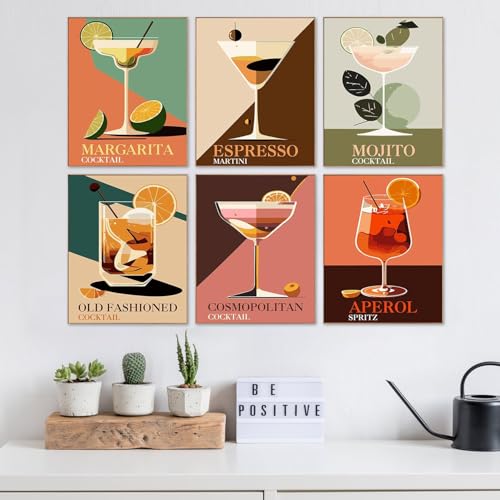 EIBEILI Diamond Art Kits for Adults-6P Wine Cocktail Diamond Painting Kits - color: 6 Pack Cocktail