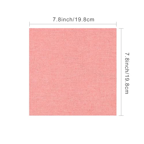 12 Sheets 12 Colors Linen Embroidery Fabric Pre-Cut 7.8×7.8Inch - size: 7.8×7.8Inch