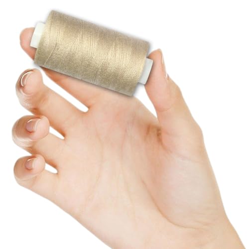 All Purpose Polyester Sewing Thread-2 Spools for Hand and Machine Sewing(Lt Khaki) - color: Lt Khaki
