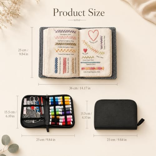 SpaLoo Embroidery Practice Kit for Beginners, Stitch Sample Book
