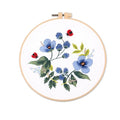 artcici Embroidery Kits Blue Wreath Leaves Patterns for Beginners Adults, Full Range Embroidery Starter Kits Cross Stitch Needlework Supplies (Blue Wreath) - color: Blue Wreath