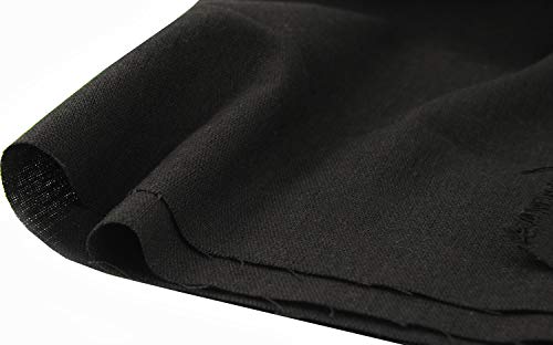 Rose Flavor Pre-Cut Quilting Linen Fabric,Craft Cloth,DIY for Sewing Crafting 60" by 1 Yard(Black) - color: Black