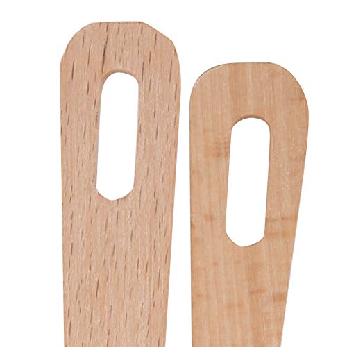Wood Weaving Needle, 5 Pieces Big Eye Knitting Needles Wooden Hand Stick Tapestry Weaving Sewing Stitching Crafting DIY Handcrafts Tools for Making Carpets Sweater Scarf Crafts