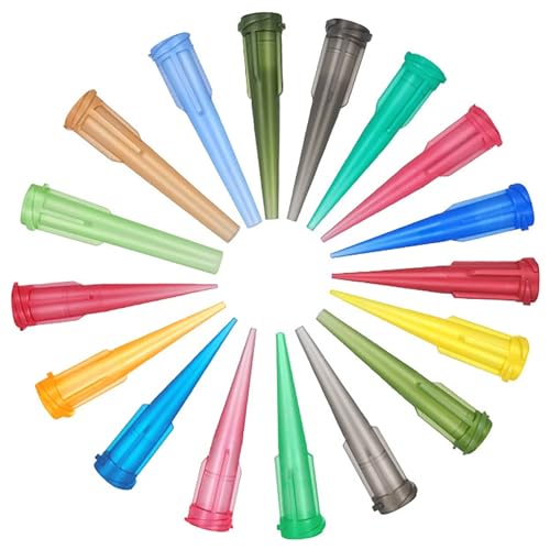 120Pcs 6 Size Plastic Tapered Pinhead Blunt Tip Dispenser Needles - size: 120Pcs 6 Size