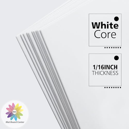 Mat Board Center 10 Pack Uncut Mat Boards, 4x6 White Matboards - size: 4x6