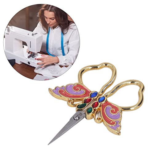 Home Scissors, Incisive Blade Butterfly Appearance Sewing Scissors for DIY Art Work, 3.3 inch Shears Cross Stitch Knitting Scissor