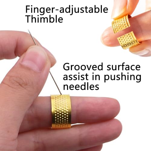 48Pcs Sewing Tool Set, Big Eye Steel Sewing Needle Kit for Hand Sewing - color: 48P