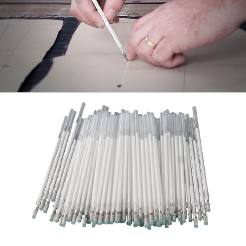100Pcs Fabric Marking Refills, White, High Temperature Disappearing Refill Heat Erasable Marker for Dressmaking DIY Sewing