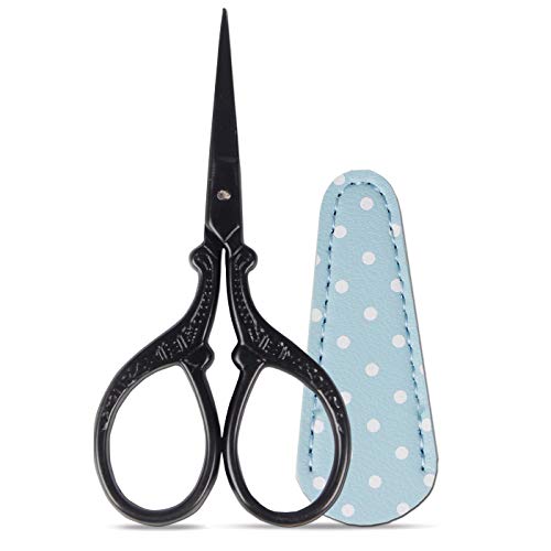 3.6inch Small Embroidery Scissors Sewing Crochet Cross Stitch - color: Black
