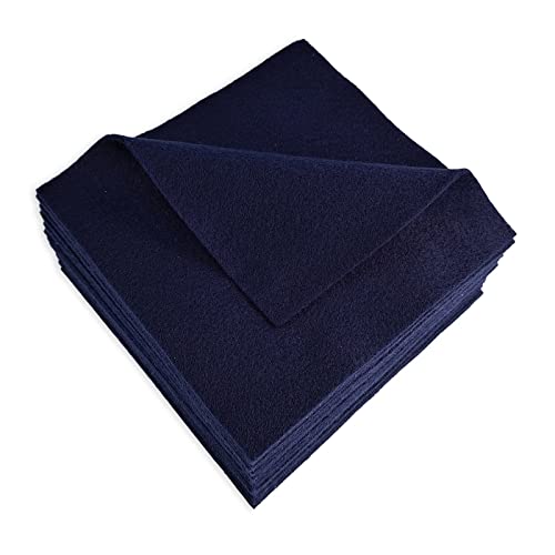Jtnohx Soft Felt Fabric Flexible Craft Felt Sheets Dark Blue 6" 20Pcs 1.4mm - color: Dark Blue