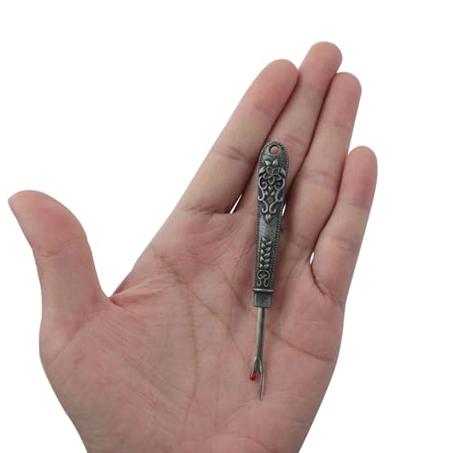 XGNG 4pcs Vintage Mini Thread Remover Embroidery Handmade Clothes Cutter Tool Cross Stitch Pick Thread Cutter Sewing Thread Remover Knife Metal Sewing Seam Ripper