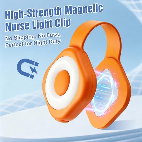 Rechargeable Nurse Lights Clip On for Night Shift, Badge Light - color: F-Orange