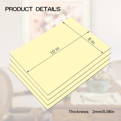 AXELIP Self Stick Mounting Board 8 X 10 inch 2mm Thickness, for Cross Stitch, Photo Frame Backing （4 Pack） - size: 8 x 10 in