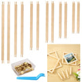 12 Pcs Needlepoint Stretcher Bars for Needlework with 40 Tacks, Tacks Remover, Storage Box - 6 Sizes Wood Mortise & Tenon Frame for DIY Oil Painting, Embroidery & Needlework