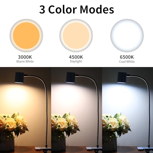 Dott Arts Desk Lamp,USB Clip On Light with 3 Color Modes,LED Reading Lamp - color: Blue