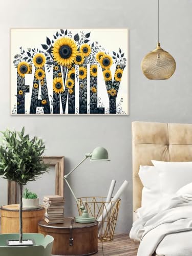 askkqtx Family Stamped Cross Stitch Kits for Beginners Adults 12x16 Inch - color: XJ012