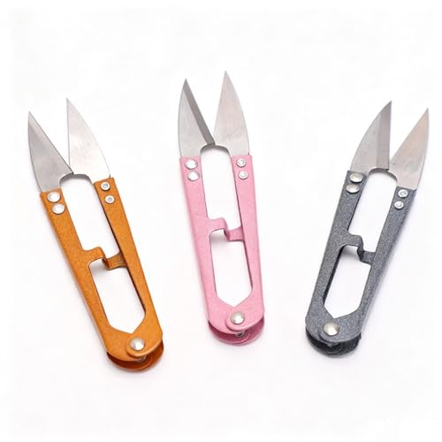 Bestac 3-Pack Thread Snips, Small Sewing Scissors for Yarn, Thread & DIY Crafts, Precision Trimming Nipper for Stitching and Quick Cuts.