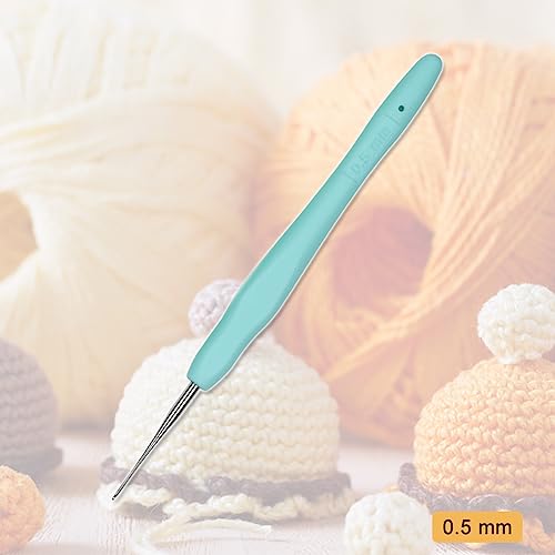 Small Size Crochet Hook Lace Crochet Needle QLRFFLJOY 0.5mm Crochet Hook Embroidery Thread Knitting Weaving Tool DIY Lace Yarn Crochet Needles (0.5 mm) - size: 0.5 mm