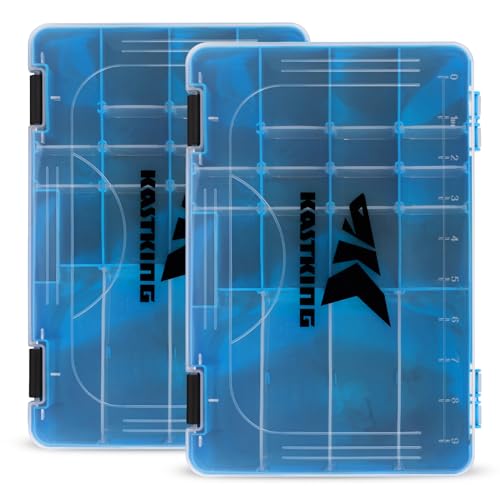 KastKing Utility Tackle Boxes, 3600 and 3700 Fishing Tackle Trays - color: Blue Camouflage, size: 3600(2Pack)