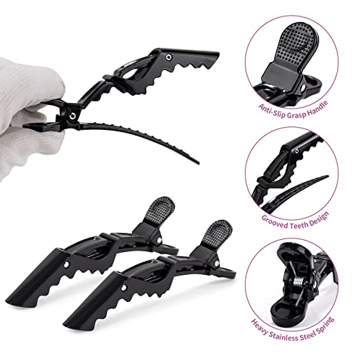 NEWISHTOOL Sew In Extension Kit, Hair Feathers Silicone Micro Beads Pliers - color: Black Set