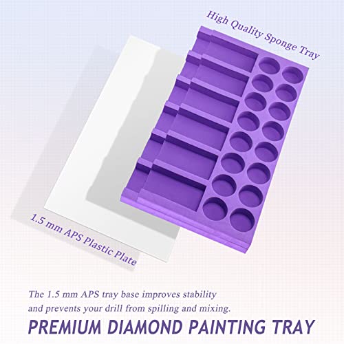 Diamond Painting Accessories Tray Organizer, Diamond Art Painting Beads Sorting Storage containers, Diamond Art Accessories Tools Kits for Rhinestones/5D Diamond Embroidery/DIY Crafts (12 Slots Trays) - color: 12 Slots Trays