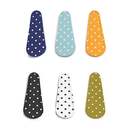 6 Pieces Scissors Cover Safety Synthetic Leather Sheath Protector - color: Multicolors With Dots
