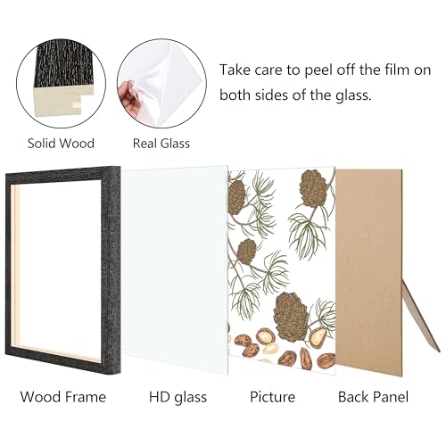 CORE ART 3.5x5 Picture Frame, Solid Wood Rustic Black - color: Black, size: 3.5x5 - 1 pack