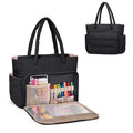 Teamoy Puffy Embroidery Bag Organizer, Cross Stitch Bag, Black - color: Black