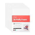 Poolin 3D Puff Embroidery Foam 3mm, 6x8 Inch, 10 Sheets, White - color: 6"X8"( 10PCS White)