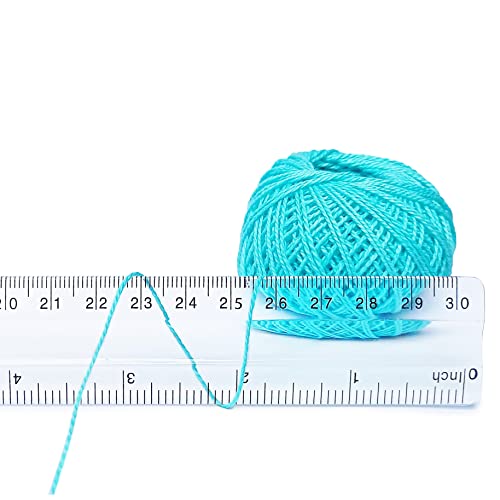 KGS Crochet Thread Cotton Yarn Balls | Size 8 | 10 Balls | 10 Grams Each Ball | Total 100 Grams of Pearl Cotton Thread for Crocheting, Cross Stitch, Needlepoint Hand Embroidery (Whimsical Pastels) - color: Whimsical Pastels