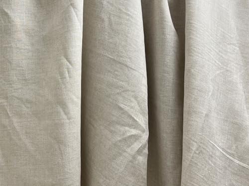 100% Linen Fabric – Lightweight – Two-Tone Effect – Pre-Washed Soft & Breathable – 52" Wide – by The Linen Lab (Natural, 3 Yard pre Cut) - color: Natural, size: 3 yard pre cut