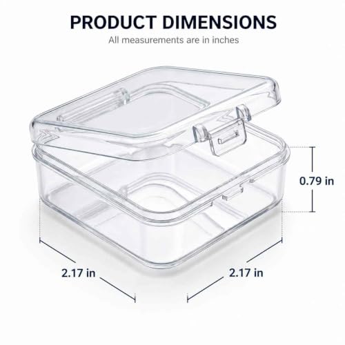 Bead Organizer Box,Mini Clear Plastic Storage Containers Boxes for Bracelet Making DIY Jewelry Craft Nail beads and smll items (white) - color: white