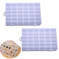 2pcs Plastic Organizer Container Box with Adjustable Dividers, 36 Grids Clear Plastic Parts Organizer Box Compartment Container for Bead, Nail, Jewelry, Art, DIY Crafts, Fishing Tackle, Small Items.