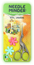 Awesome Pattern Studio Needle Minder Set – Kyiv Magnetic Needle Minder + 2 Needle Threaders + Crane Scissors. Enamel Pin for Cross Stitch, Embroidery and Craft - size: Kyiv Set #2