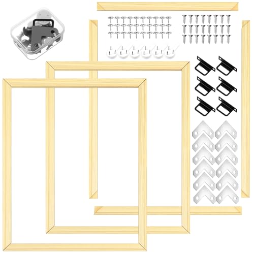 DoubleFill 3 Pack Canvas Stretcher Bars, 16x20 in, Wood Frame Kit - size: 16x20 Inch