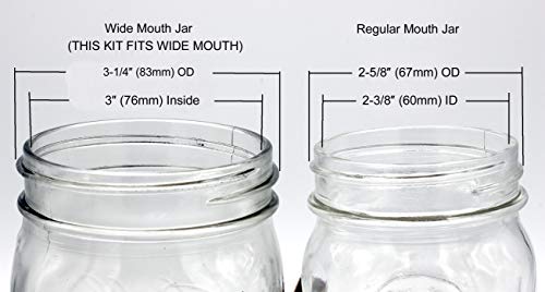 Creative Hobbies DIY Mason Jar Lamp Making Kit - Black Color Lid & Socket Great for Lamp Conversion, Fits Wide Mouth Canning, Fruit, Mason Jars, Pre-Wired and Easy to Use