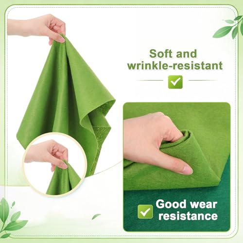 WILLBOND 12 Pcs Large Felt Sheets 37 x 20 Inch 1.2 mm Green Series - color: Green Series, size: 37 x 20 Inch