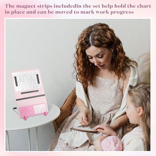 Flutesan 8 Pcs Cross Stitch Accessories and Tools, Pink - color: Pink