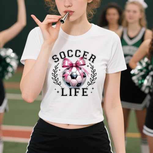 Soccer Iron on Transfers for Tshirts - 30Pcs Dtf Transfers Ready to Press, Soccer Ball Mama Iron on Decals Patches, Sports Game Day Heat Sublimation Stickers for DIY Tshirts Clothing Bags - color: Soccer695