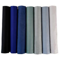 7PCS Solid Color Cotton Fabric Squares 20" x 20" Fat Quarter Fabric Bundles Craft Fabric for Patchwork Sewing Quilting Crafting DIY (Navy Blue) - color: Navy Blue