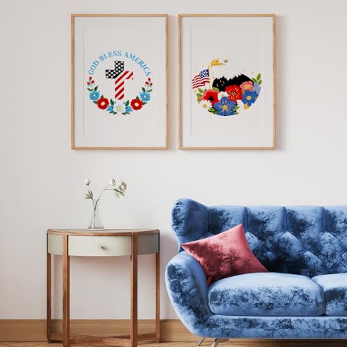 Louise Maelys Bald Eagle Embroidery Kits for Beginners DIY Arts Craft - color: Bald Eagle